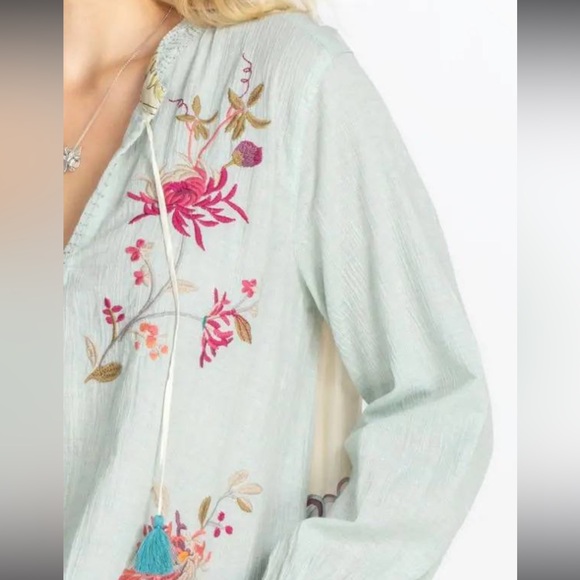 Johnny Was‎ VIVIANA EFFORTLESS SCARF BLOUSE Size Medium (see Measurements) - Picture 4 of 14